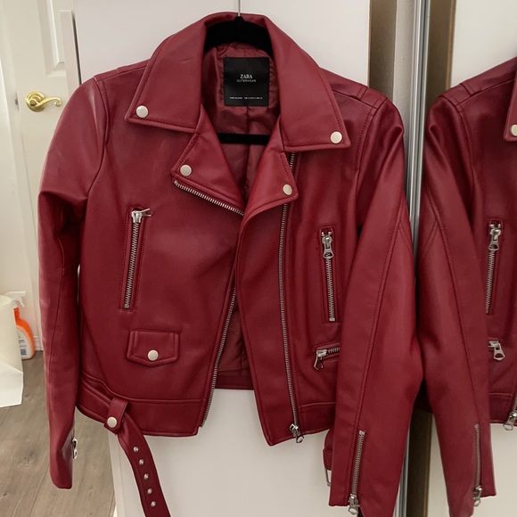 Zara Jackets & Blazers - Red Moto jacket